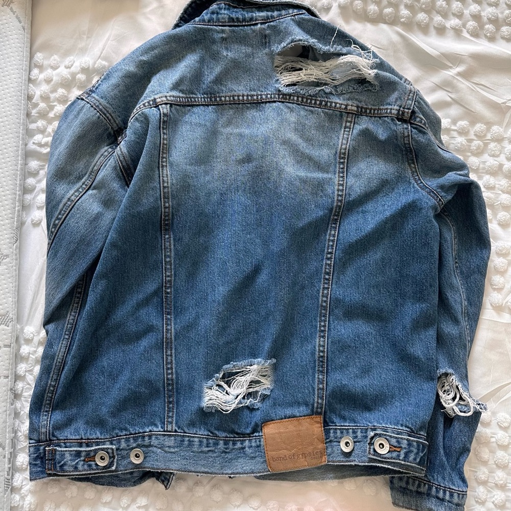 Distressed Blue Denim Jacket - Picture 4 of 4